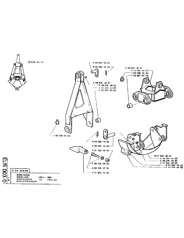 Схема запчастей Case LC80M - (146) - BORING GRAB 