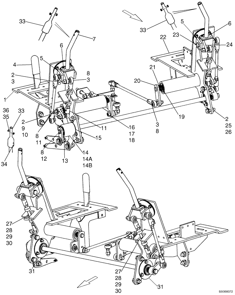 Схема запчастей Case 445CT - (09-11) - CONTROLS - LOADER AND GROUND DRIVE (09) - CHASSIS