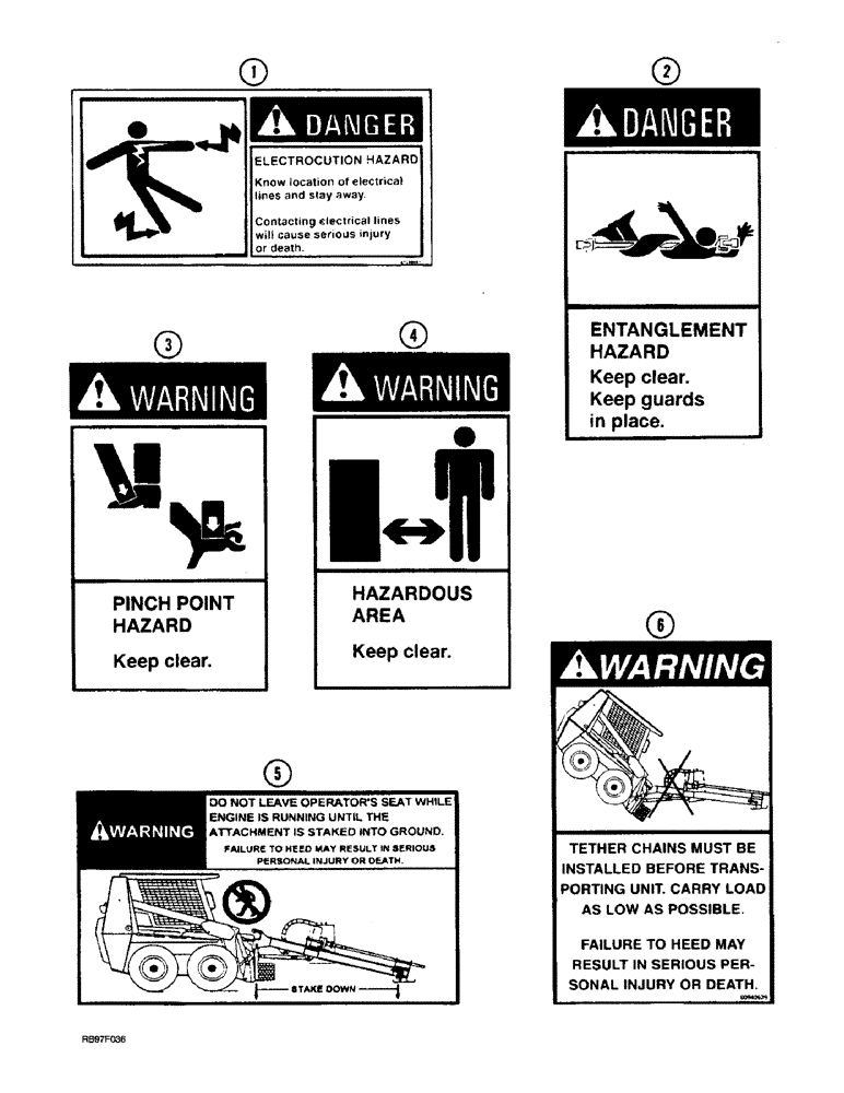 Схема запчастей Case 300CM - (9-38) - DECALS, SAFETY 