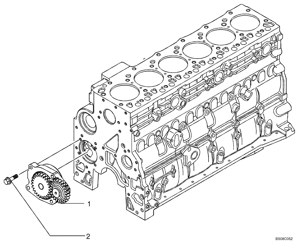 Схема запчастей Case 621D - (02-16) - OIL PUMP - ENGINE (02) - ENGINE