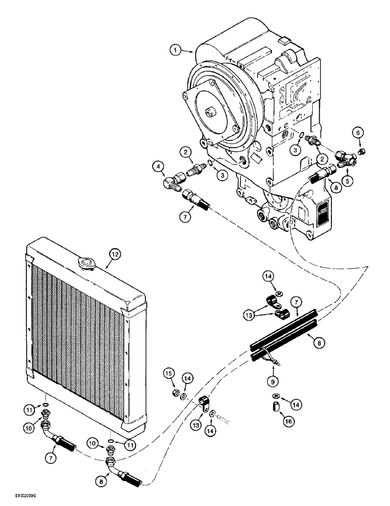 Схема запчастей Case 621B - (6-02) - TRANSMISSION HYDRAULIC CIRCUIT (06) - POWER TRAIN