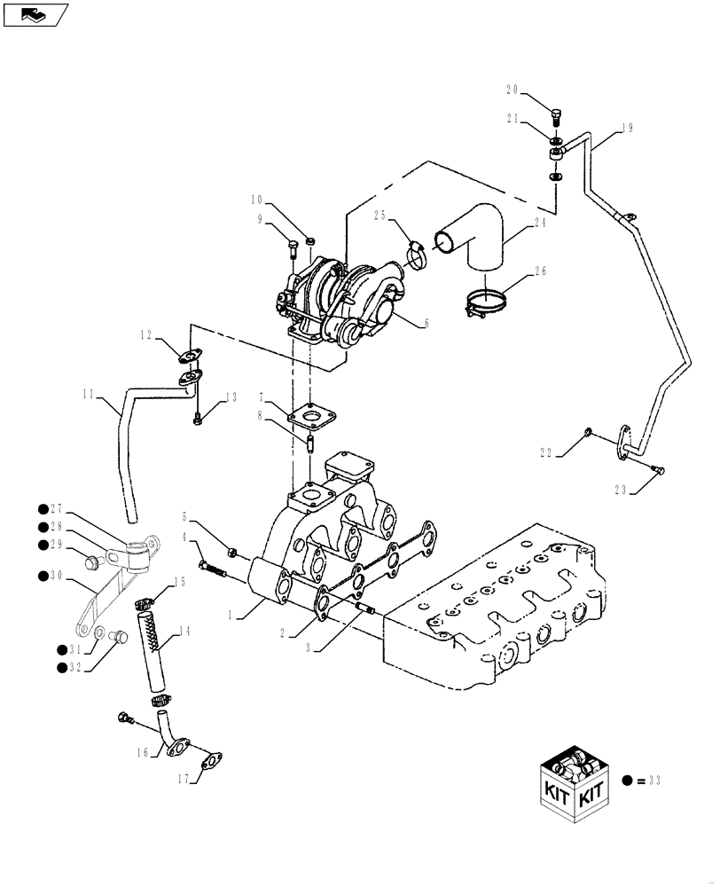 Схема запчастей Case SR150 - (10.250.01) - TURBOCHARGER (10) - ENGINE