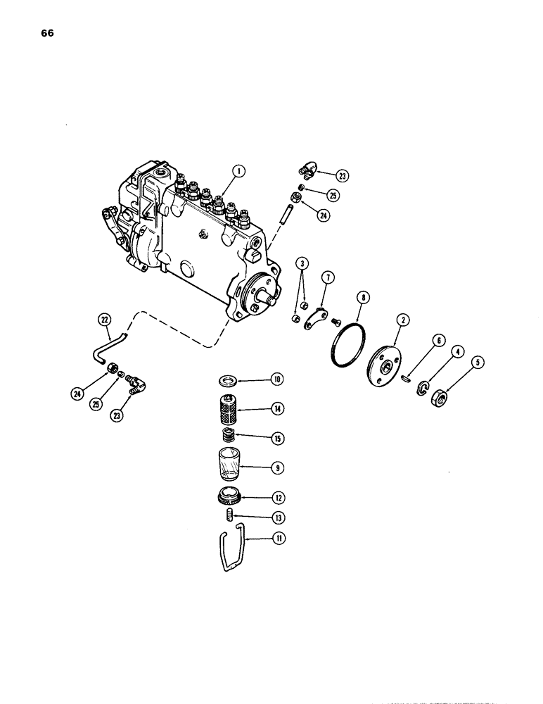 Схема запчастей Case W24B - (066) - INJECTION PUMP (03) - FUEL SYSTEM