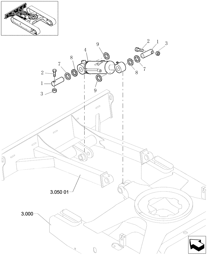 Схема запчастей Case CX31B - (3.051[01]) - DOZER BLADE CYLINDER ASSEMBLY (35) - HYDRAULIC SYSTEMS