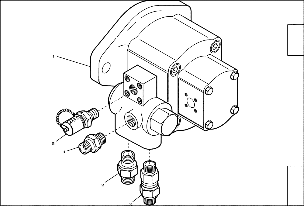 Схема запчастей Case 221D - (22.050[2987624000]) - GEAR PUMP & HYDRAULIC CONNECTORS (35) - HYDRAULIC SYSTEMS