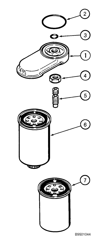 Схема запчастей Case 650K - (03-04A) - FUEL FILTER - 4T-390 EMISSIONS CERTIFIED ENGINE (03) - FUEL SYSTEM