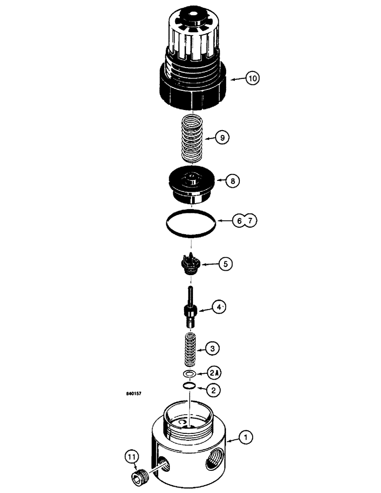 Схема запчастей Case W14 - (438) - L112300 PRESSURE REDUCING VALVE - BRAKE (07) - BRAKES