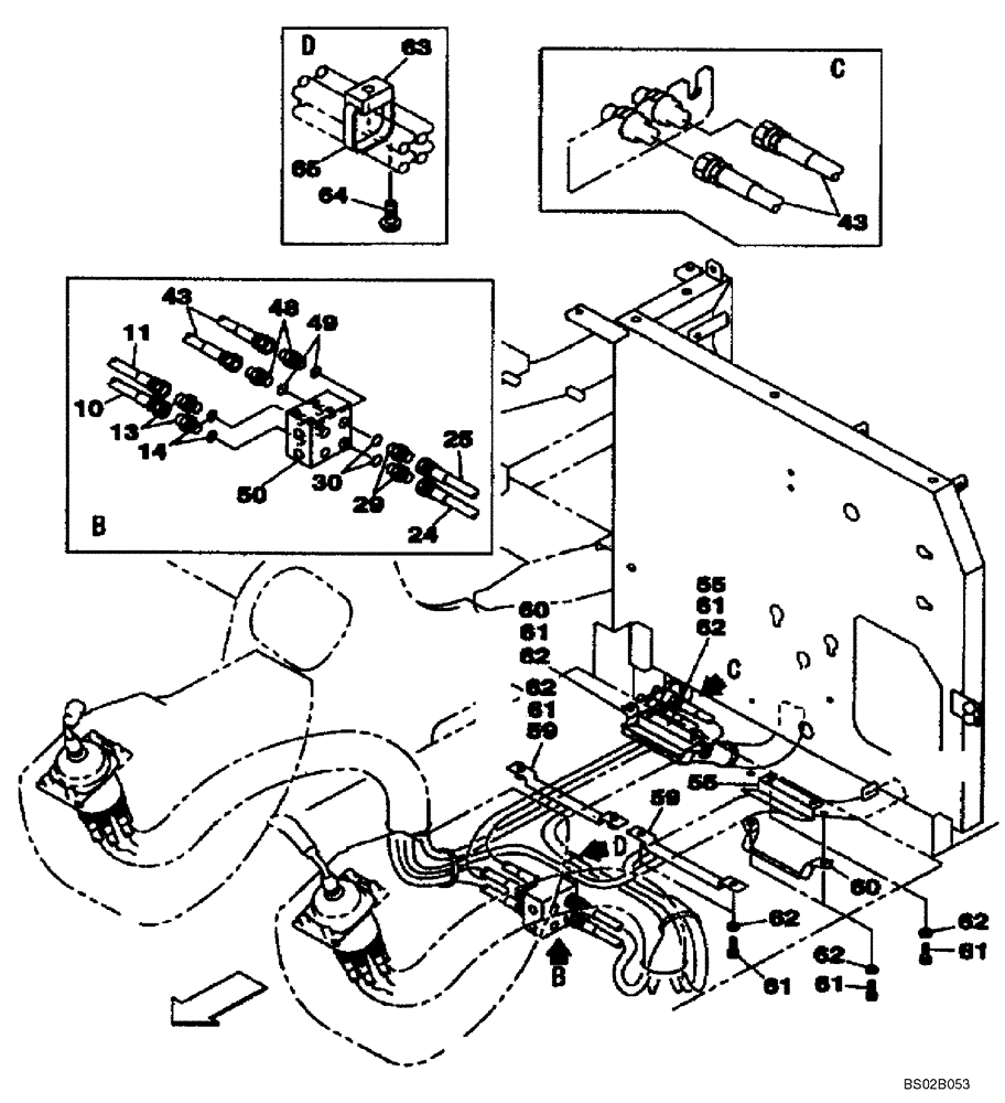 Схема запчастей Case CX130 - (08-037) - HYDRAULICS - PILOT (08) - HYDRAULICS