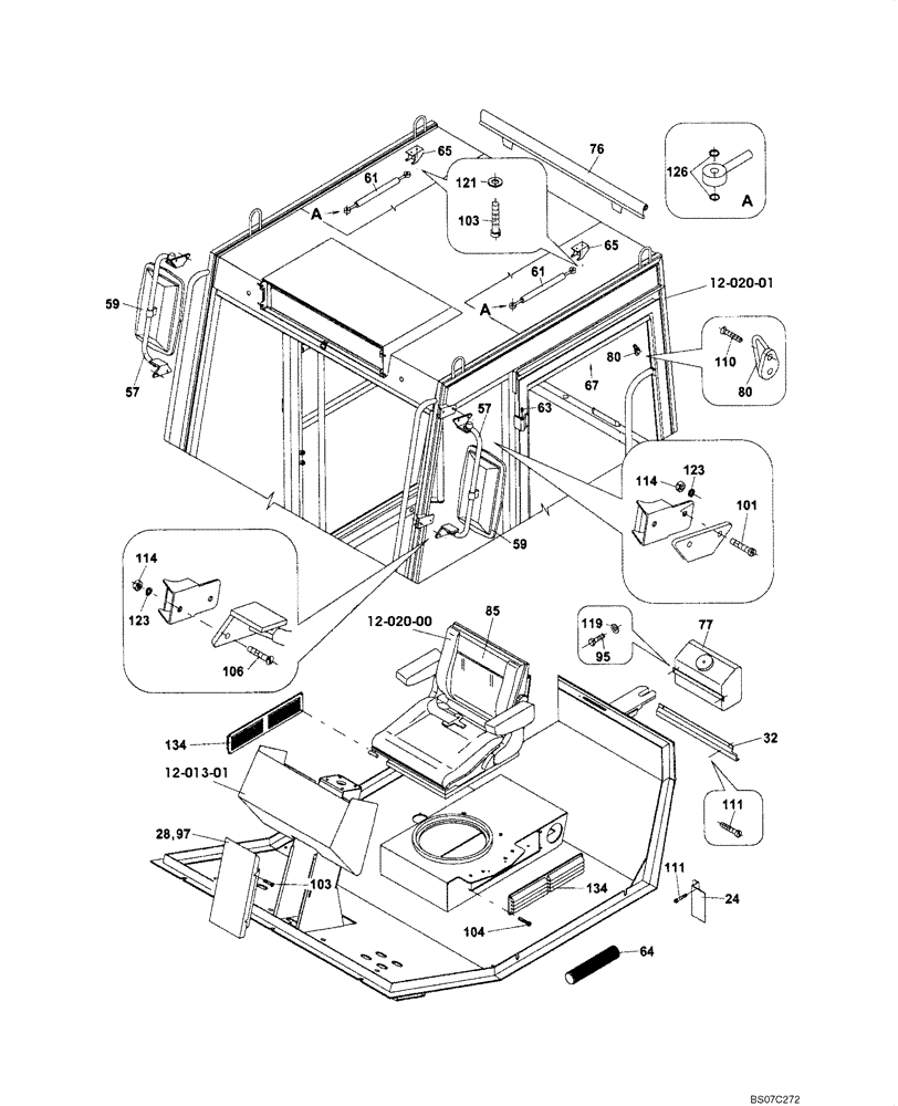 Схема запчастей Case SV212 - (12-015-00[01]) - CHASSIS - PLATFORM COMPLETE (GROUP 165 C) (ND001506) (09) - CHASSIS/ATTACHMENTS