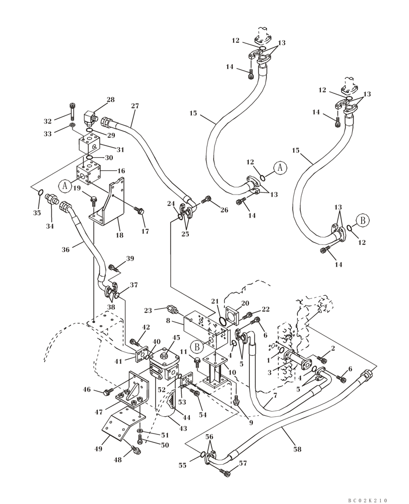 Схема запчастей Case CX460 - (08-46) - HYDRAULICS, AUXILIARY - SINGLE ACTING CIRCUIT (08) - HYDRAULICS