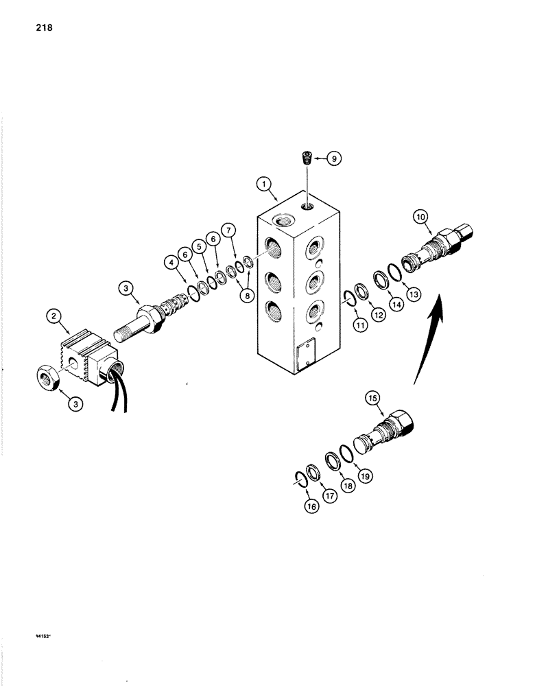 Схема запчастей Case 1280B - (218) - SOLENOID CONTROL VALVE (08) - HYDRAULICS