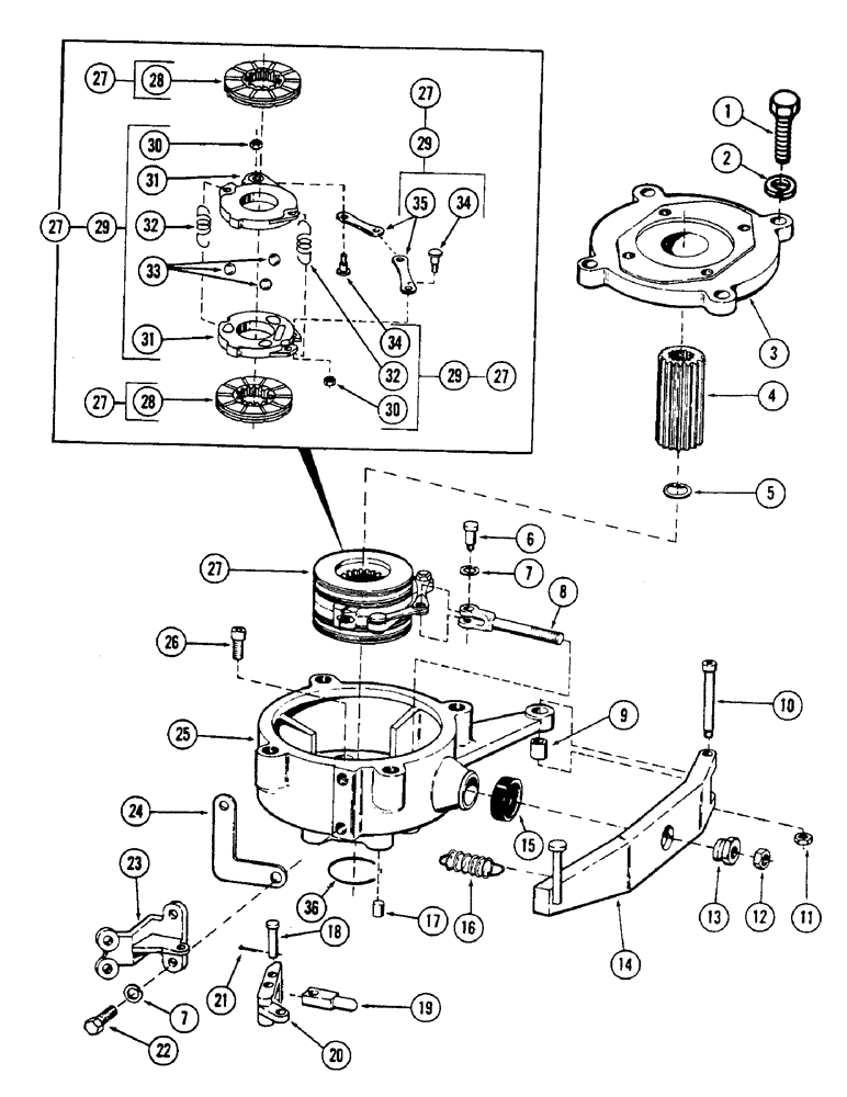 Схема запчастей Case 50 - (108) - SWING BRAKE, (S/N 6279926 AND AFTER) (33) - BRAKES & CONTROLS