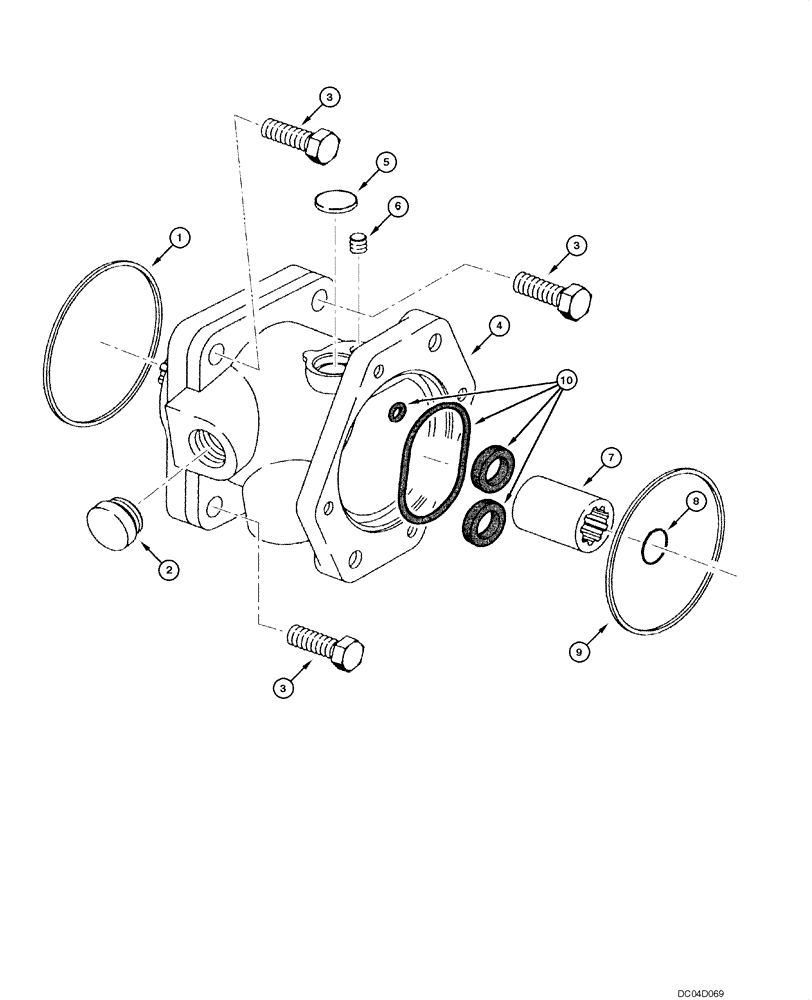 Схема запчастей Case 885 - (06.20[00]) - TRANSMISSION - OIL PUMP (06) - POWER TRAIN