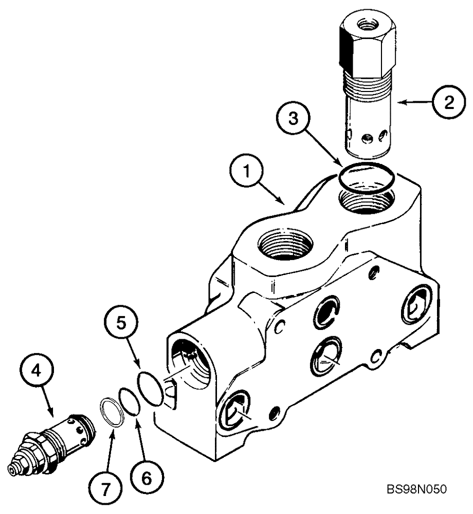 Схема запчастей Case 921C - (08-16A) - VALVE SECTION - INLET AND OUTLET (08) - HYDRAULICS