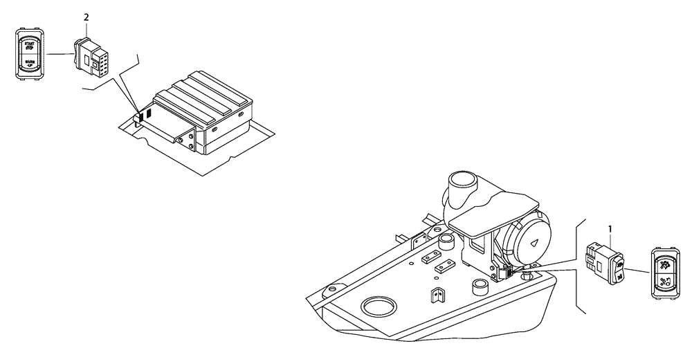 Схема запчастей Case 335 - (67A00001478[001]) - VARIOUS ELECTRICAL EQUIPMENTS - OPTIONAL (55) - ELECTRICAL SYSTEMS