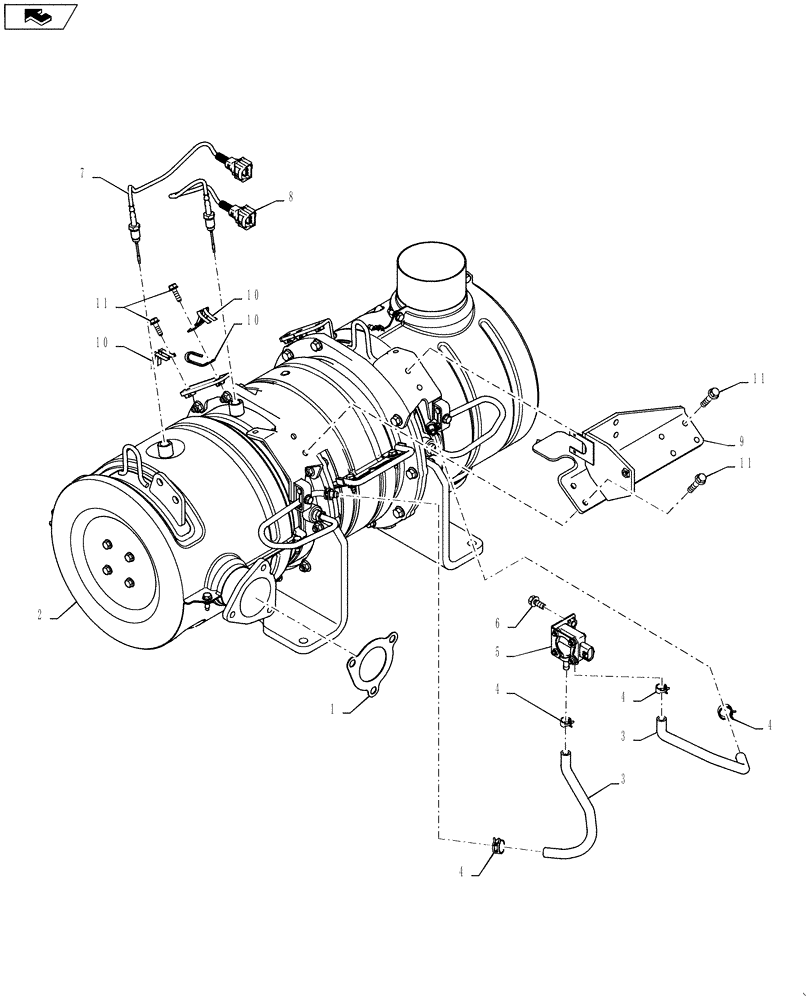 Схема запчастей Case CX235C SR - (10.001.01[02]) - ENGINE (10) - ENGINE