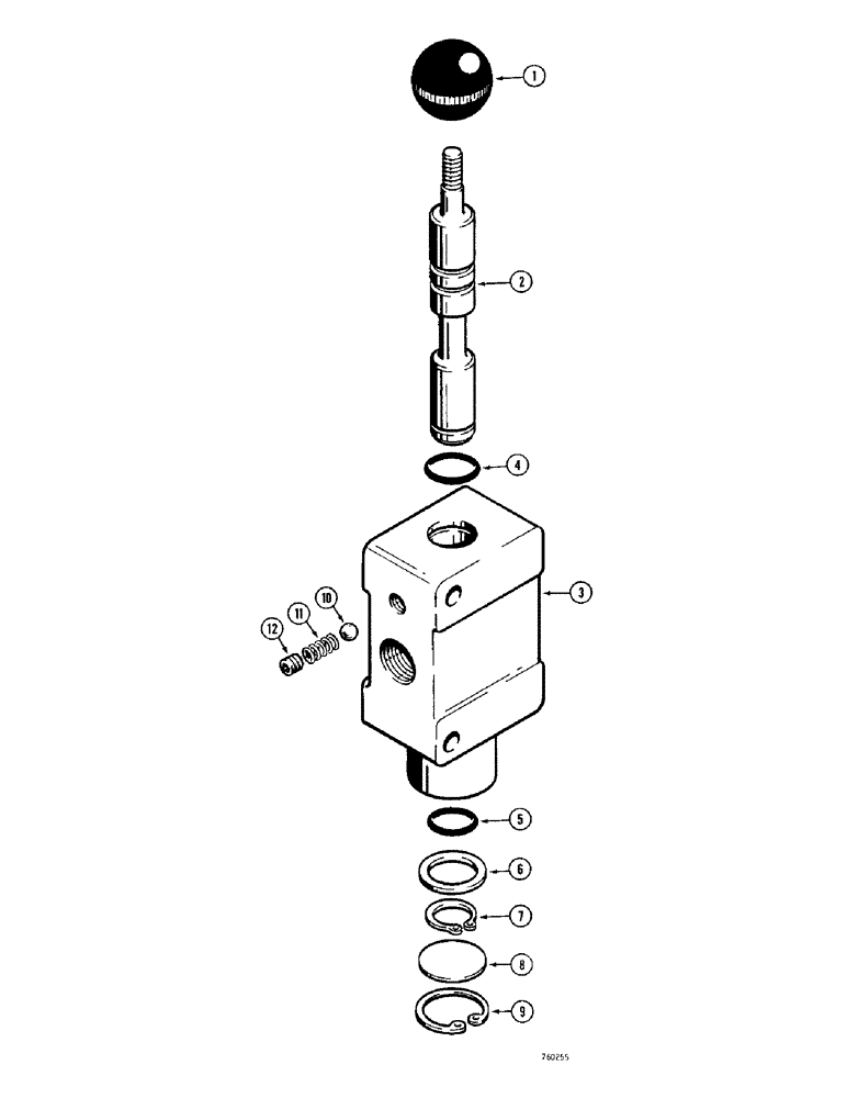 Схема запчастей Case 380CK - (154) - D65378 SELECTOR VALVE (08) - HYDRAULICS