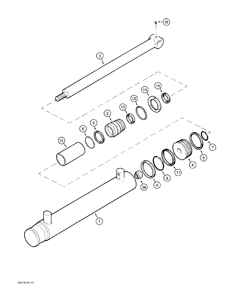 Схема запчастей Case 1825 - (8-26) - LOADER LIFT CYLINDER D136838, PRIOR TO P.I.N. JAF0096313 (08) - HYDRAULICS