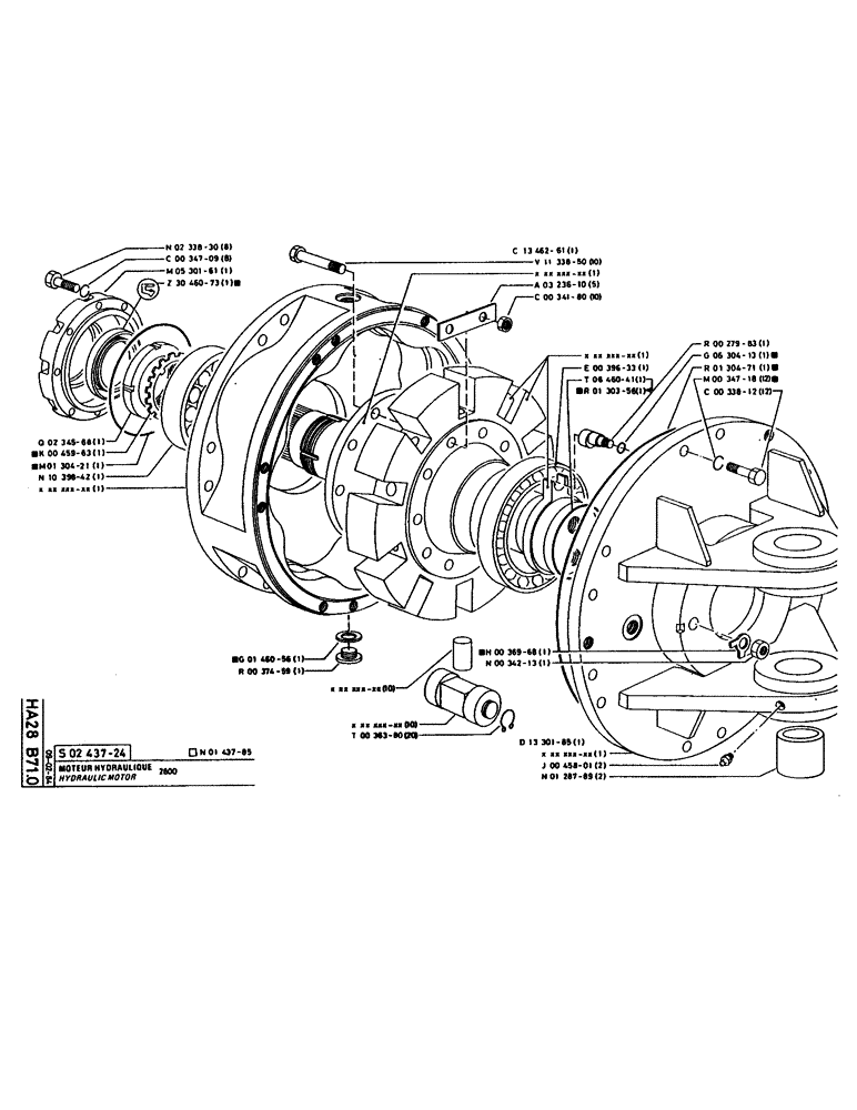 Схема запчастей Case 160CL - (148) - HYDRAULIC MOTOR (07) - HYDRAULIC SYSTEM