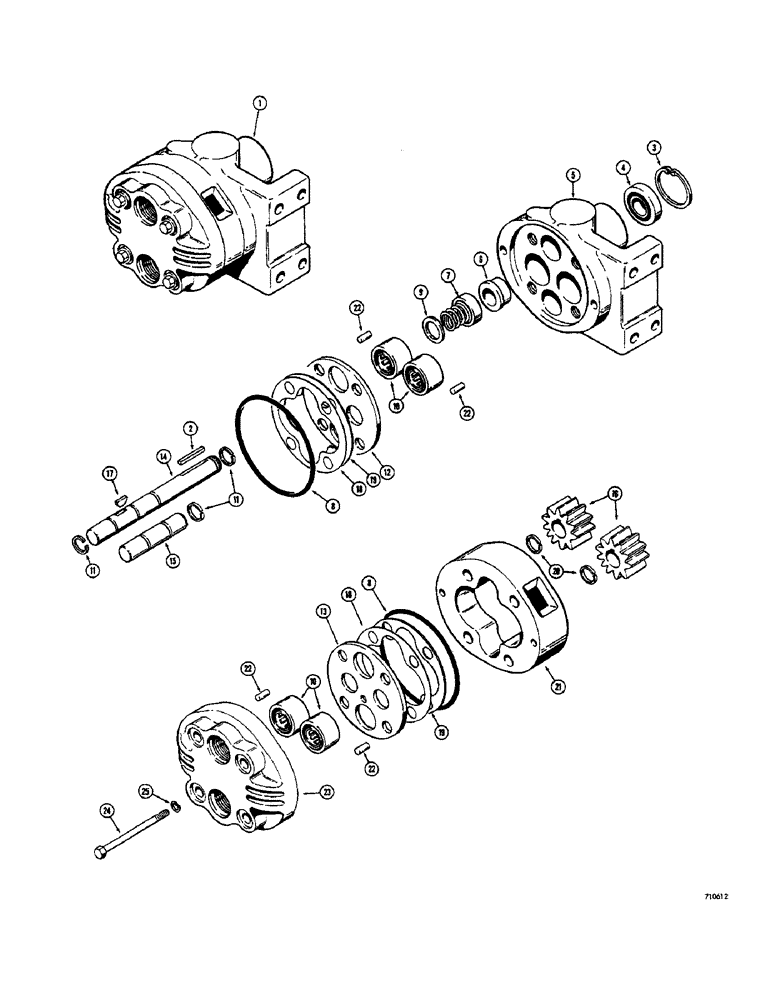 Схема запчастей Case 1500-SERIES - (132) - HYDRAULIC MOTOR (ANGLE BROOMS) (35) - HYDRAULIC SYSTEMS