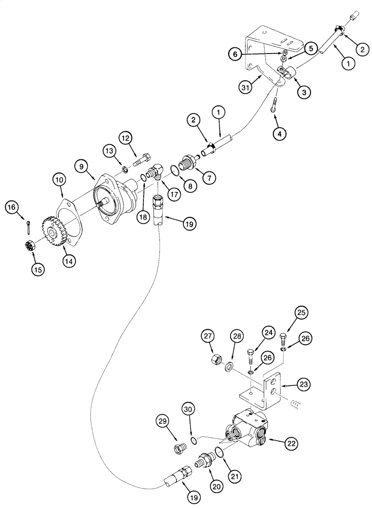 Схема запчастей Case 721C - (07-03) - HYDRAULICS - BRAKE, MAIN (07) - BRAKES