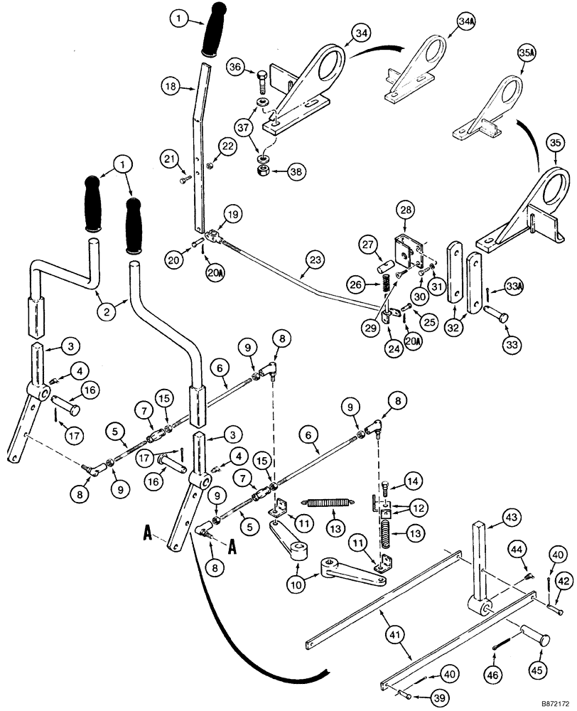 Схема запчастей Case TF300B - (06-08) - TRANSMISSION MOUNTING, CONTROLS, AND LINKAGE (06) - POWER TRAIN