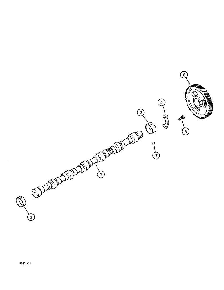 Схема запчастей Case 9010B - (2-068) - CAMSHAFT, 4TA-390 EMISSIONS CERTIFIED ENGINE, P.I.N. DAC01#2001 AND AFTER (02) - ENGINE