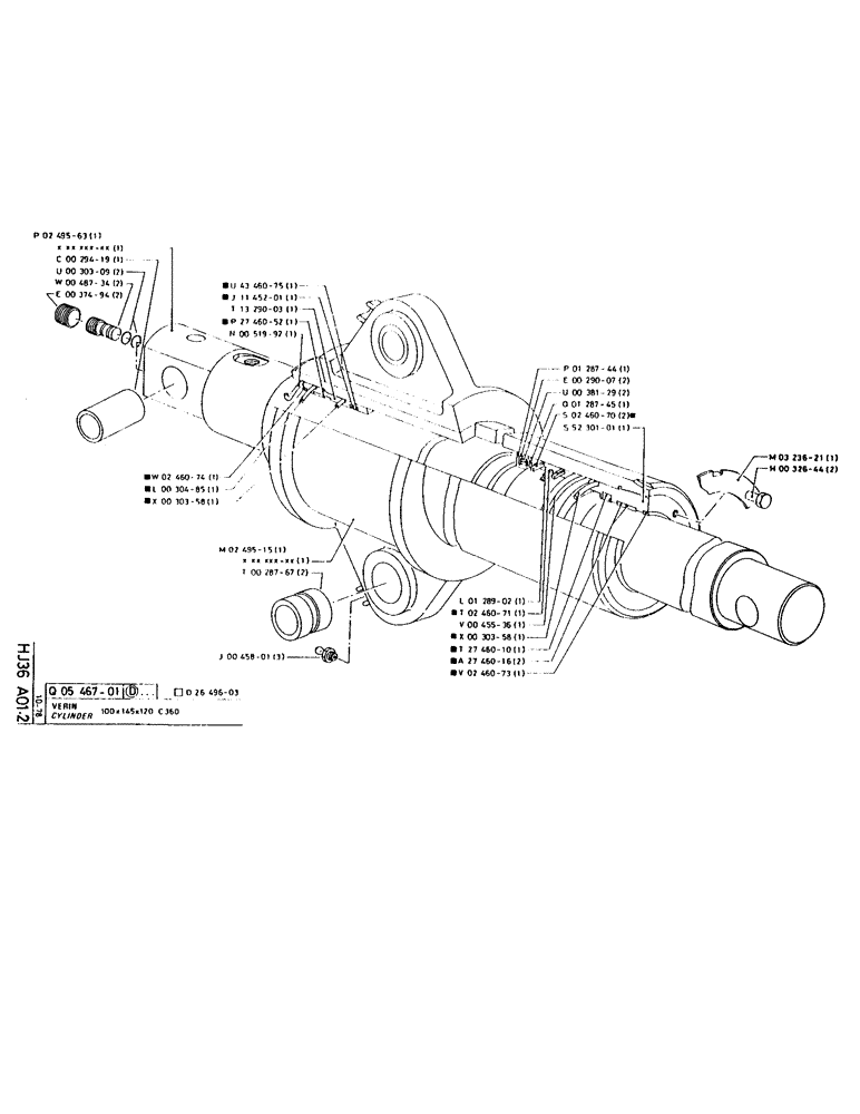 Схема запчастей Case LC80 - (178) - CYLINDER 