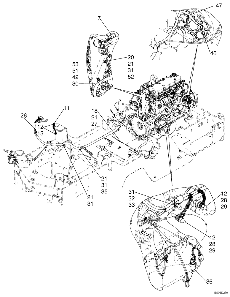 Схема запчастей Case 821E - (04-08A) - HARNESS - ENGINE - EUROPE (04) - ELECTRICAL SYSTEMS