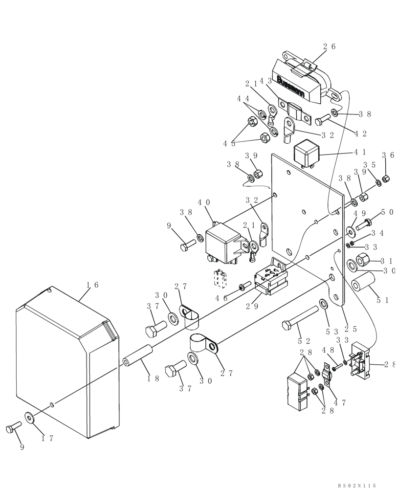 Схема запчастей Case 521D - (04-16) - HARNESS - ENGINE - RELAY PANEL (04) - ELECTRICAL SYSTEMS