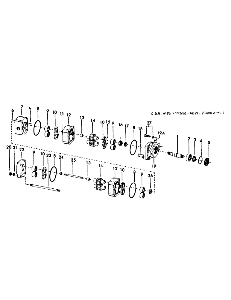 Схема запчастей Case 50 - (H15) - SWING AND TRACK DRIVE MOTORS, (HYDRAULIC TANDEM) (35) - HYDRAULIC SYSTEMS