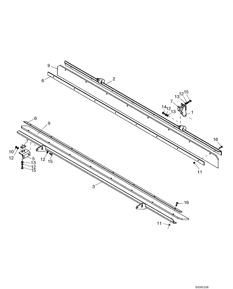 Схема запчастей Case DV213 - (44.100.01[01]) - SMOOTH DRUM SCRAPER (GROUP 55-ND135240) (44) - WHEELS