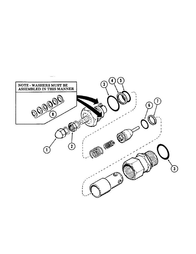 Схема запчастей Case 50 - (8-176[1]) - PORT RELIEF CARTRIDGE ("R" SERIES) (08) - HYDRAULICS