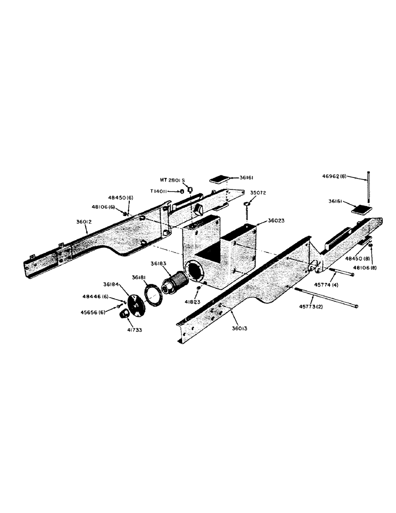 Схема запчастей Case 320 - (116) - SUB FRAMES AND HYDRAULIC TANK (09) - CHASSIS/ATTACHMENTS