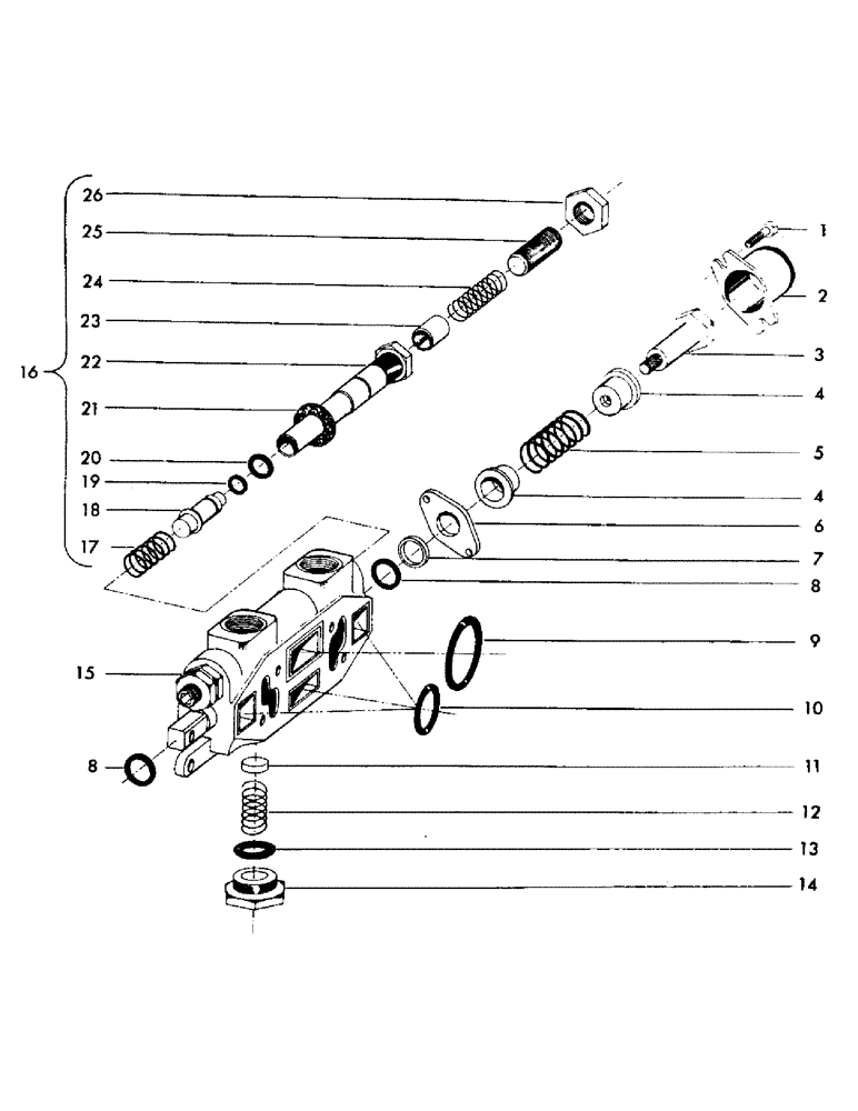 Схема запчастей Case 40YC - (H19) - WORKING SECTION PART NUMBER 209117, (USED ON UNITS WITH (07) - HYDRAULIC SYSTEM