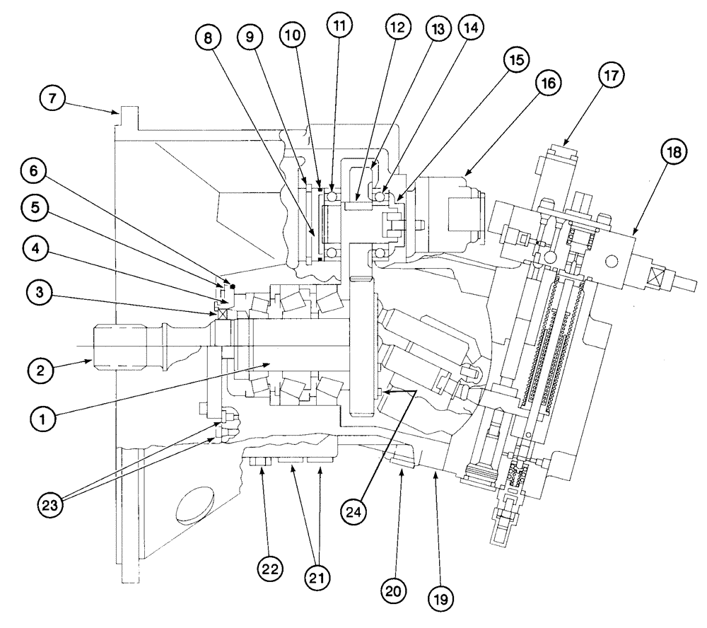 Схема запчастей Case 9050 - (8-14) - 153315A1 AND 160660A1 EQUIPMENT PUMPS, PUMP DRIVE (08) - HYDRAULICS