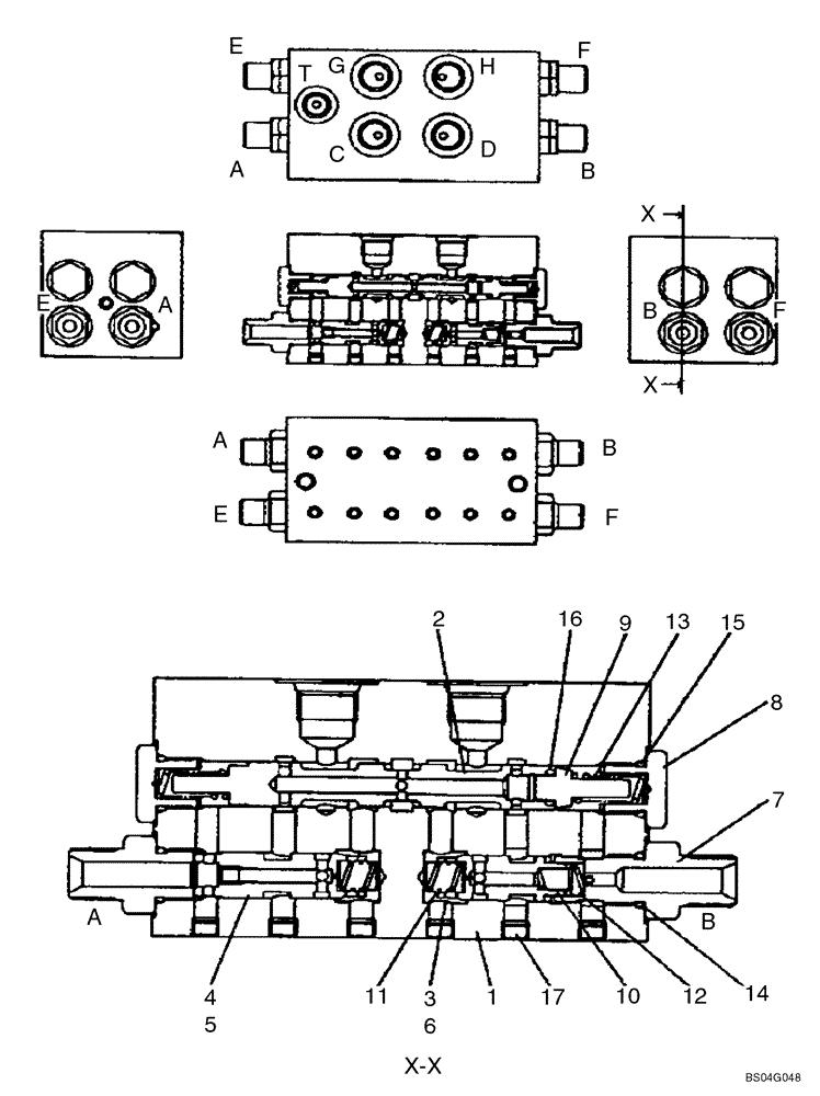 Схема запчастей Case CX160 - (08-68B) - VALVE, CUSHION - PILOT CONTROL LINES (08) - HYDRAULICS