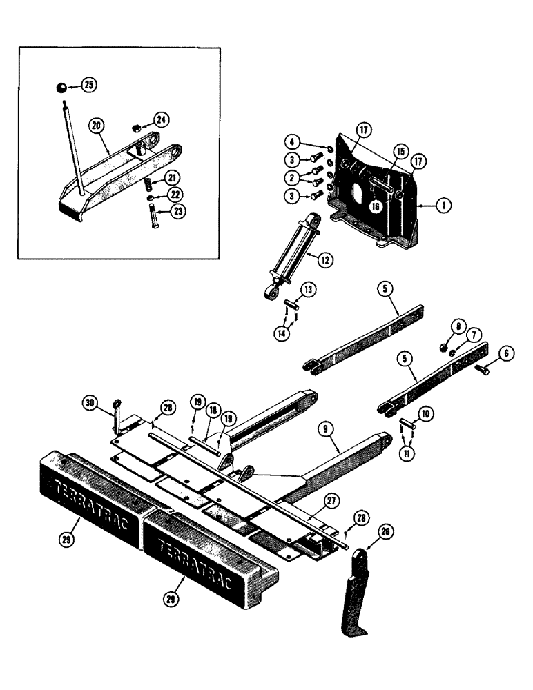 Схема запчастей Case 600 - (192) - SCARIFIER INSTALLATION, FRAME, CYLI., BRACKETS, COUNTERWEIGHTS, MTG. PARTS (S/N 4-26-56 TO 7060799) (05) - UPPERSTRUCTURE CHASSIS