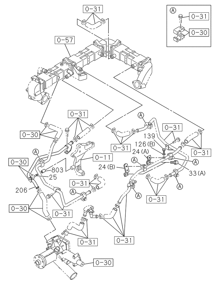 Схема запчастей Case CX350C - (02-020[02]) - ENGINE WATER CIRCUIT (02) - ENGINE