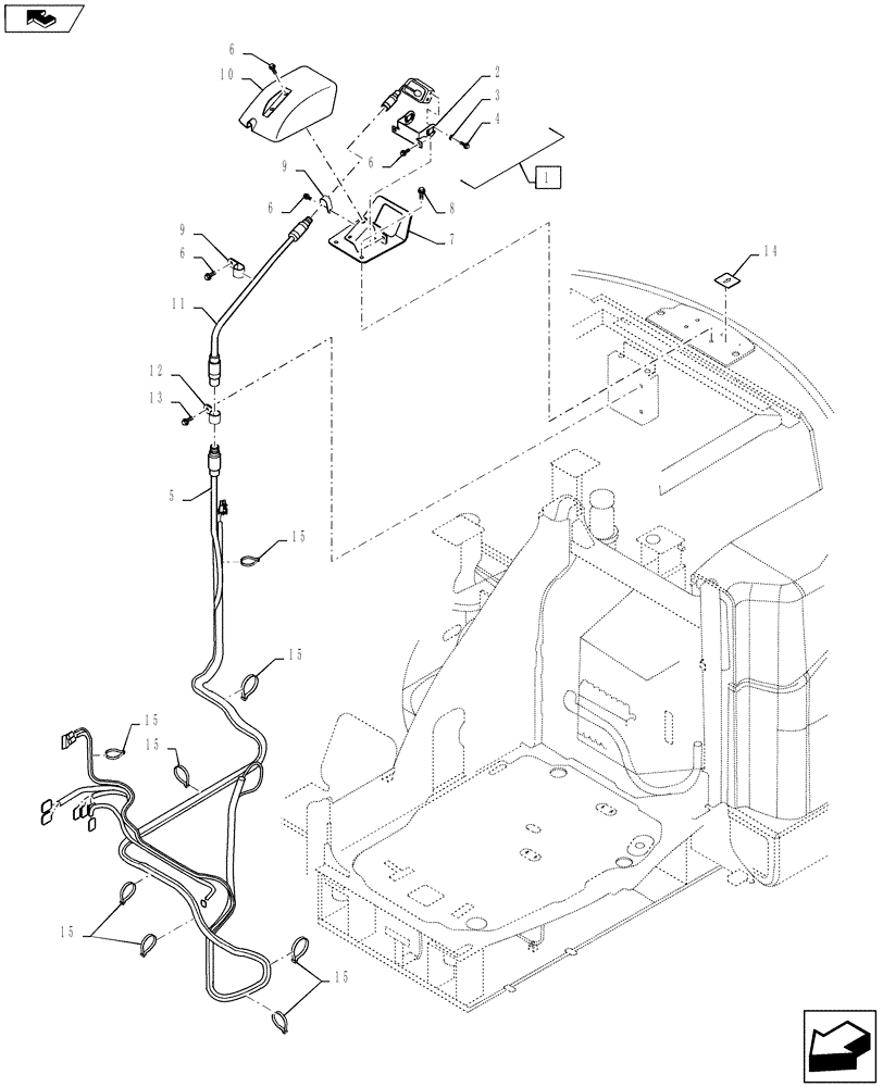 Схема запчастей Case CX235C SR - (55.530.01) - ELECTRICAL CIRCUIT (55) - ELECTRICAL SYSTEMS