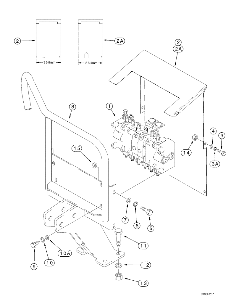 Схема запчастей Case 1845C - (09-77) - BACKHOE - CONTROL TOWER, D125 (NORTH AMERICA) (09) - CHASSIS/ATTACHMENTS