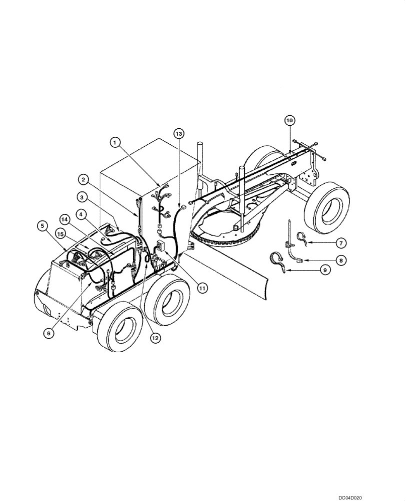 Схема запчастей Case 885 - (04.06[00]) - ELECTRIC SYSTEM - MAIN (04) - ELECTRICAL SYSTEMS