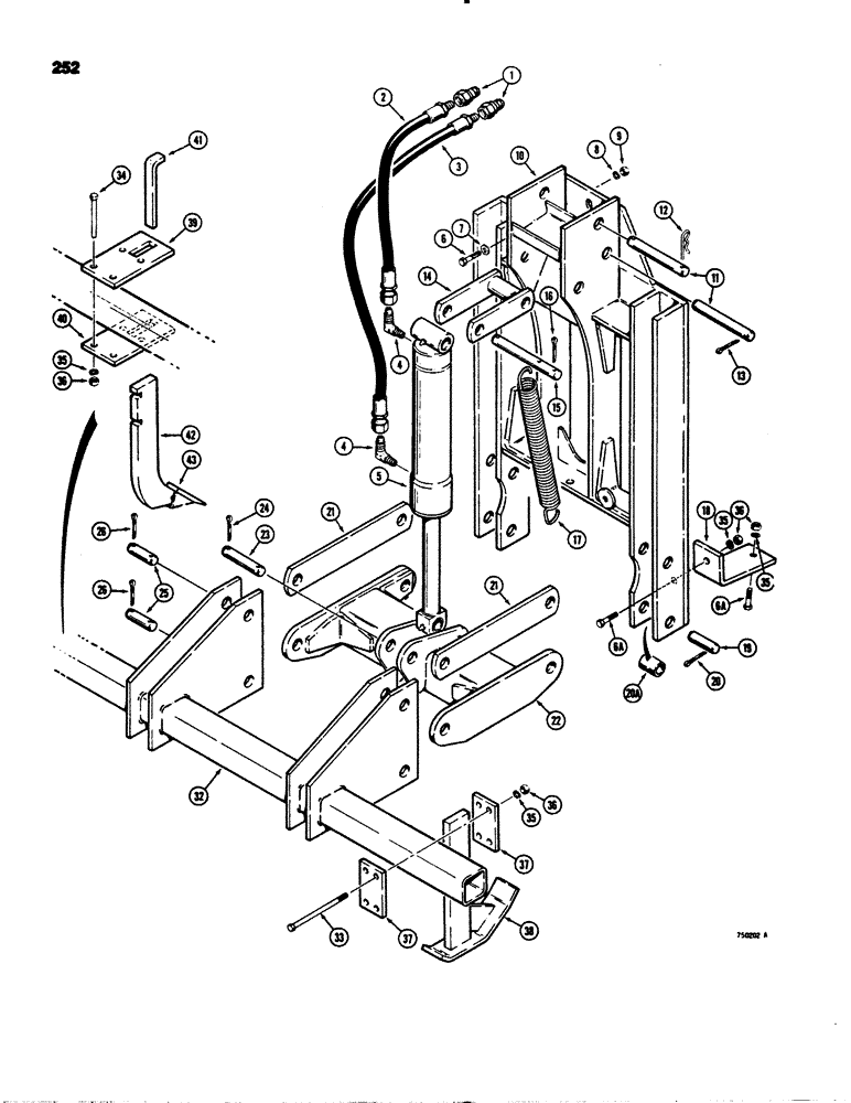 Схема запчастей Case 1845 - (252) - SCARIFIER, IDENTIFICATION PLATE AND SN ON UPPER LH SIDE OF FRAME (89) - TOOLS