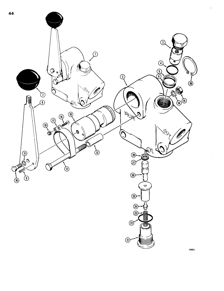 Схема запчастей Case 26 - (044) - D56102 BOOM LOCKOUT VALVE 