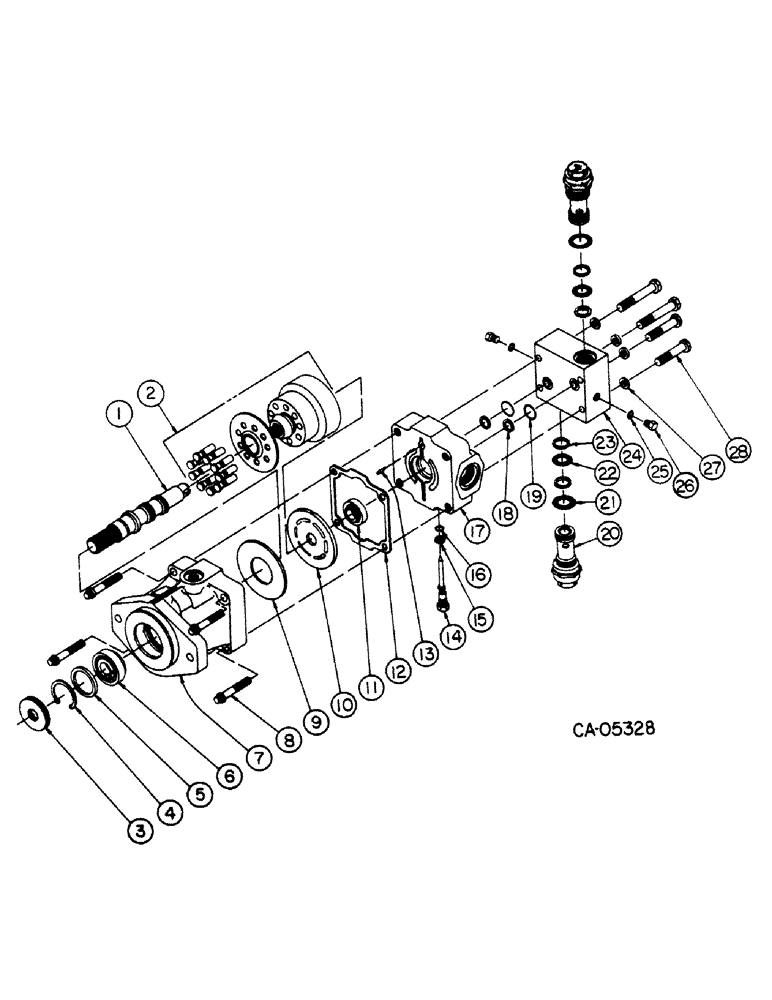 Схема запчастей Case 4150 - (10-20) - HYDRAULICS, HYDROSTATIC MOTOR, LOADER (07) - HYDRAULICS