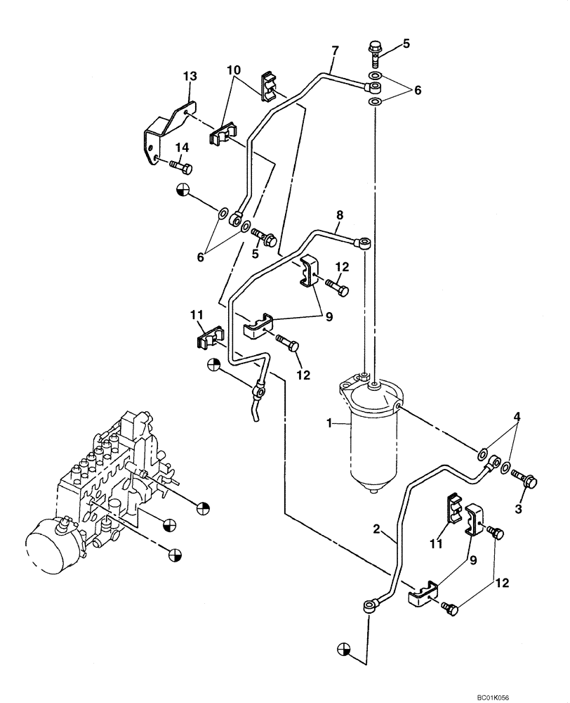 Схема запчастей Case CX800 - (03-04) - FUEL SYSTEM (03) - FUEL SYSTEM