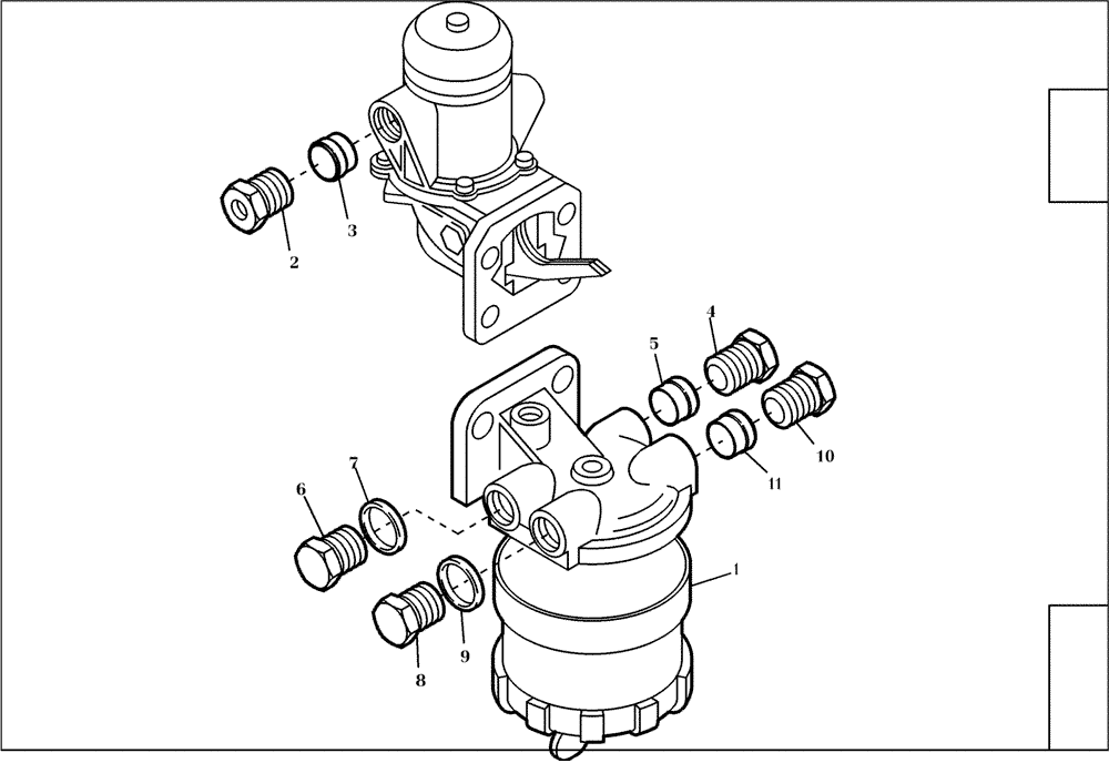 Схема запчастей Case 221D - (95.246[001]) - FUEL SYSTEM (S/N 581101-UP) (10) - ENGINE