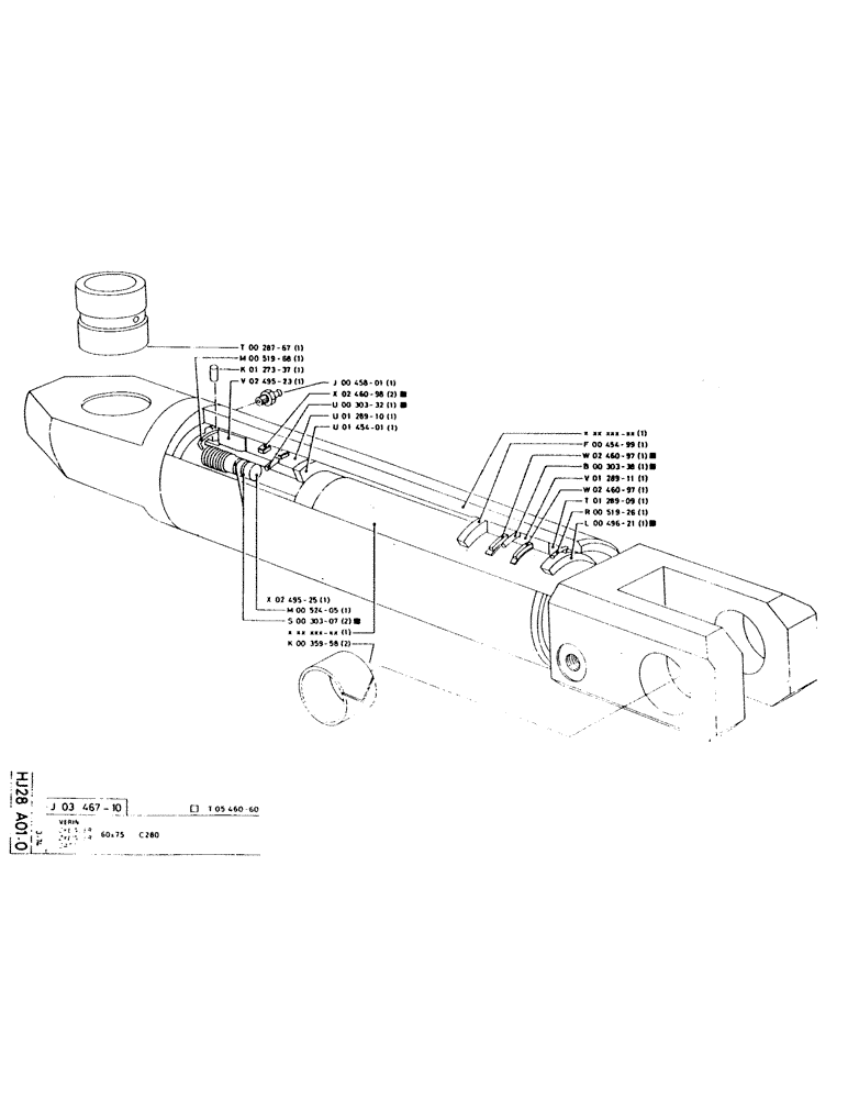 Схема запчастей Case GC120 - (073) - CYLINDER 