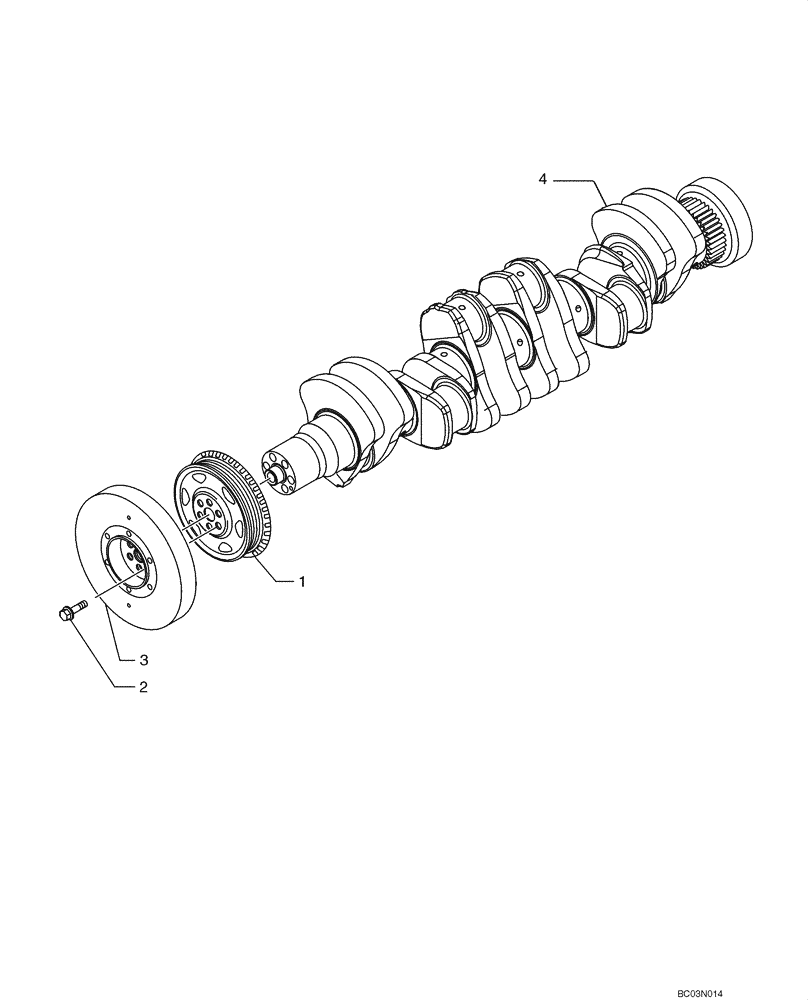 Схема запчастей Case 850K - (02-27) - PULLEY - CRANKSHAFT (02) - ENGINE
