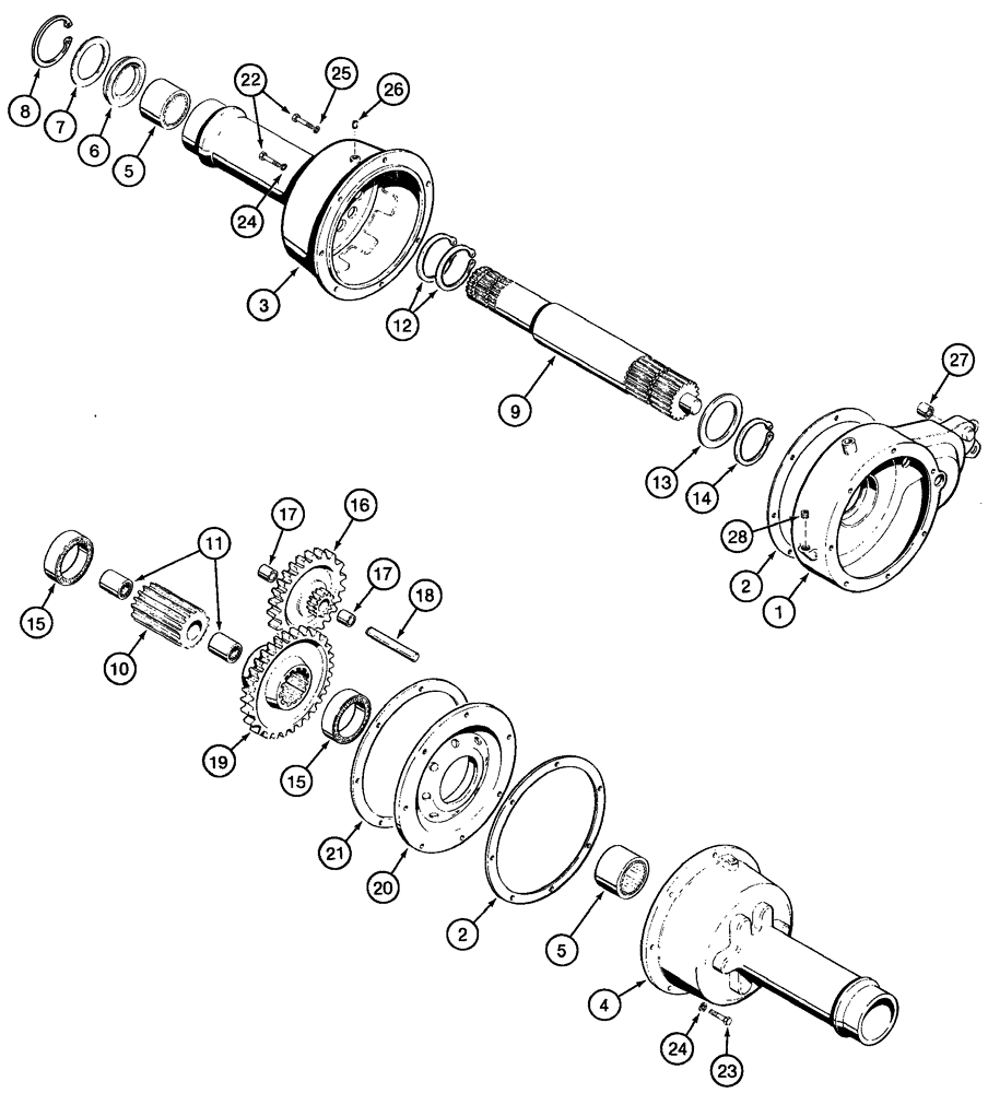 Схема запчастей Case TF300B - (06-11) - TRANSMISSION ASSY GROUND DRIVE (06) - POWER TRAIN